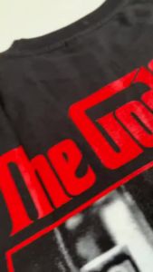 LZ Muvisin Godfather Movie Themed Combed Cotton 200GSM Rough Texture T-Shirt with Manual Plastisol P