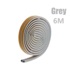 HCCM 6M Self Adhesive Type D Doors Window Soundproof Seal Strip Foam Rubber for Window Seal Door