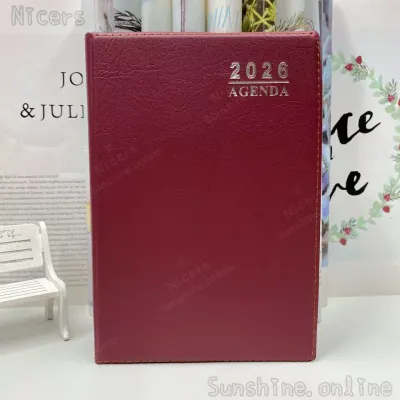 New 2026 Planner Leather Card Board Calendar Monthly Weekly and Daily Diary Schedule Notebook