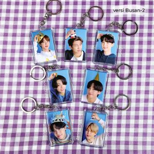 Gantungan Kunci Akrilik BTS YET TO COME IN BUSAN Unofficial 2 Sisi - Merchandise KPOP Keychain Ganci Kotak Keyring Murah
