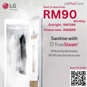 (RM90 Monthly) LG Styler™️ – The Smart Wardrobe with Refresh Sanitary & Gentle Dry – White