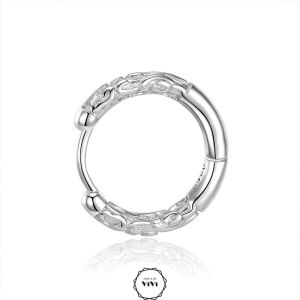 Bông tai nam kiểu tròn phong cách Hàn Quốc Tremella – khuyên tai ViVi_Gift