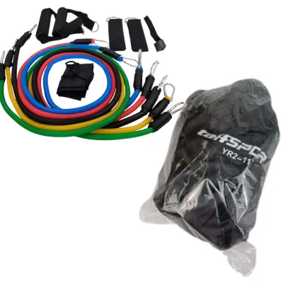 SAMUDRA BIRU - 11 in 1 Set Tali Pembantu Fitness Gym Power Resistance Bands Premium Resistance Bands 024-10