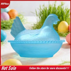 【COD】🔥🔥🔥 Plastic Candy Dish With Lid Hen-Shaped Chicken Fruit Bowl Dessert Snacks Plate Retro Bowl Jar For Home Office Tabletop Decor