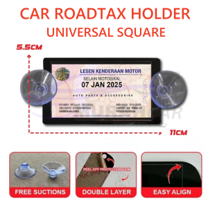 New Roadtax Holder Acrylic Color With Suction Cup 2024 Version New Size Perodua Proton Saga Persona Alza Axia Bezza Myvi