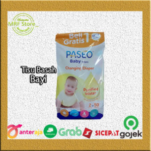 TISU BASAH PASEO BABY CHAMOMILE 50S (BELI 1 GRATIS 1) TISU BASAH PASEO BABY TISU PENGGANTI POPOK BABY