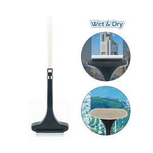 2 In 1 Double-Sided Multi-functional Dust Remover Household Cleaning Brush Window Screen Cleaner Brush With Long Handle Window Brush