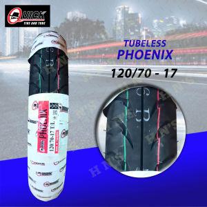 QUICK Tire RIM 17 Phoenix Tubeless Tires ( 70/80-17  80/90-17  80/80-17  70/90-17  90/80-17  90/90-17  100/80-17  90/90-17  110/70-17  130/70-17  120/70-17  140/70-17  150/60-17 ) with FREE Sealant and Pito
