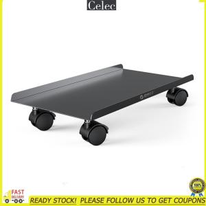 【Celec】Steel Computer Tower Stand with Locking Rolling Caster Wheeled Dolly PC Cart for Most Computer Tower Gaming PC ATX Case【7-day Return Guarantee】
