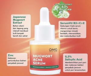 OMG Oh My Glow Peach Glowing Serum & Mugwort Acne Serum 20ml / Serum Wajah