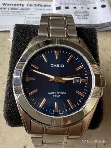 ⌚ CASIO MTP-1308D-2ADF Silver Stainless Steel Strap Men Timepiece