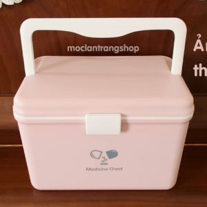 Hộp đựng thuốc 2 tầng có quai xách tủ đồ sơ cứu y tế gia đình và sản phẩm chăm sóc sức khỏe nhiều ngăn GLOSEN tiện lợi size cỡ lớn nhỏ