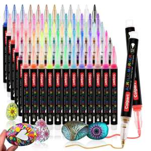 🇸🇬 [New Product Sale] 0.7mm Fine Tip Acrylic Paint Pens for Rock Painting Ceramic Glass Wood Metal Canvas