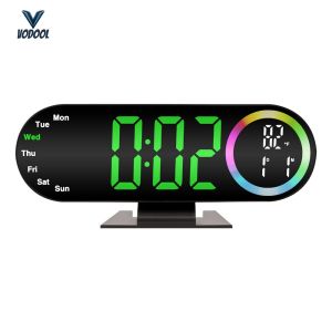 Heavy Sleepers LED Digital Alarm Clock with Large Display USB Powered Modern Electronic Clock