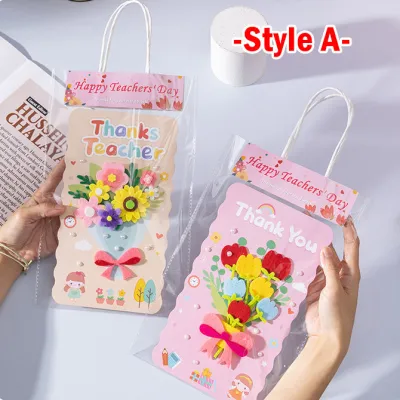 DIY Teacher’s Day Card Kit | 3D Flower Handmade Greeting Card Craft Set for Kids | Thank You Gift