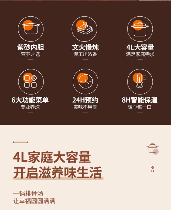 Original Joyoung 九阳 4L,5L,3L 紫砂锅 电煮锅 燕窝炖盅， 全自动陶瓷，紫砂锅电子沙煲， 全智能款 Ceramic ...