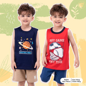 Áo ba lỗ sát nách bé trai size đại BIGFOX - MISS MEOW  chất cotton mềm mịn mặc mùa hè cỡ trẻ em 345678 tuổi