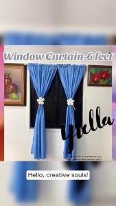 PARES PARES na Kulay ng Kurtina Plain Sky Blue Non Ring Curtain House & School Decoration - Door Window Shelves Board Divider Barrier even in Vehicles can use to cover from sunlight (from small size curtain to big sizes)