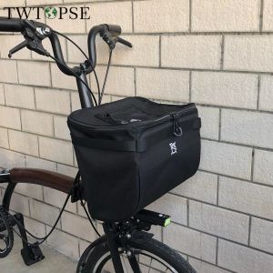 TWTOPSE Bicycle Bike Bag For Brompton 3SXITY PIKES Dahon Tern Fnhon Foldable Bicycle ​Bag MINI Basket With Bike Front Carrier Block