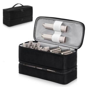 Two Compartment Protective Case for Styling Tools Ergonomic Handle Portable Storage Solution Daily Use