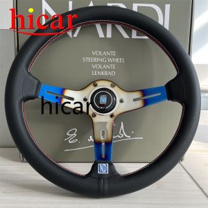 NARDI Burnt Blue bracket ND STEERING WHEEL TITANIUM 14INCH