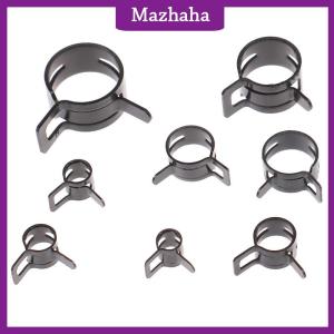 Mazhaha 10Pcs Hose Clamps Fuel Hose Line Water Pipe Clamp Hoops Air Tube Fastener Spring Clips Diameter 6mm 7mm 8mm 10mm 12mm 14mm 16mm 20mm