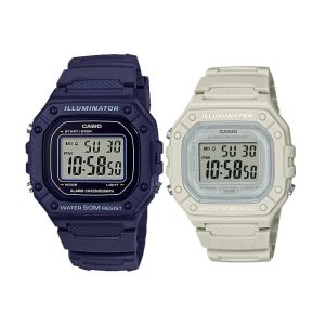 JAM TANGAN COUPLE ORIGINAL CASIO W 218H 2A WITH CASIO W 218HC 8A STANDARD - Biru Dan Putih - Resin - Jamdunia / Jam dunia JD18 + JAM COUPLE ORIGINAL CASIO W-218H-2A WITH CASIO W-218HC-8A JAM TANGAN PASANGAN CASIO ORIGINAL