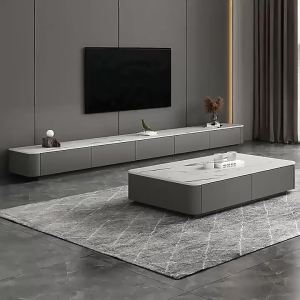 Slate Coffee Table TV Cabinet Combination Small Apartment Floor-standing TV Cabinet