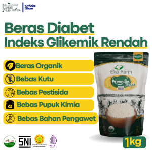 EkaFarm Beras Diabetes Organik 1 Kg | Beras Organik Sugar Free