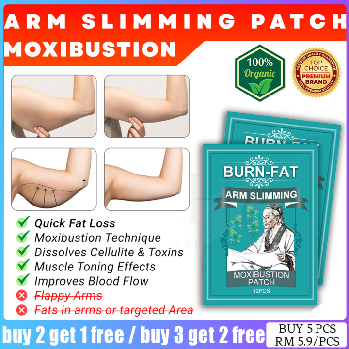 South Moon Arm Slimming Patch Portable al Heating Pad Fat Burning Detox Weight Loss Stickers 排毒瘦[UNK]減肥产品 12PCS/1SET