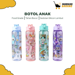 Botol Minum Anak Labubu Lucu Anti Tumpah