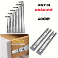 Bộ 2Thanh Ray Bi 40cm Nhấn Mở Đỡ Ngăn Kéo Tủ Quần Áo Nhấn Mở Giảm Chấn Chịu Lực Cao Cấp ZABA. 