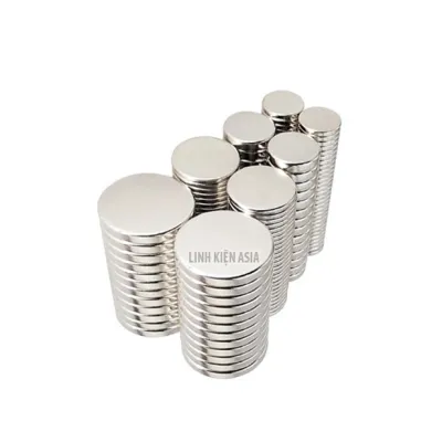 Nam châm hình tròn có từ tính mạnh N33-52 sản xuất từ sắt boron NdFeB