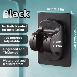 Bathroom Adjustable Self Adhesive  Shower Head Holder Hanger Shower Head Wall Mounted Shower Holder Plumbing Accessories
