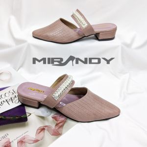Real Pict Mirandy Kanaya RM.02 Sepatu Wanita Sepatu Bapau/Mules Hak Tahu 3cm Croco
