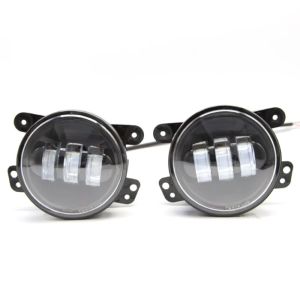 4 Inch LED Fog Light Universal White Yellow Ring Angel Eyes Lamp Dual Color Waterproof Front Bumper Fog Light For Car