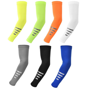 Multicolor Reflective Sun Arm Sleeves Stretchy Breathable Design Outdoor Exercise Cycling Running Gear