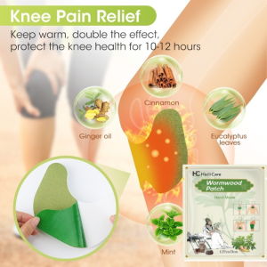 Mugwort Knee Pain Patch for Relief Herbal Extract Warming Therapy for Arthritis Joint Muscle Pain Natural Pain Relief Patch