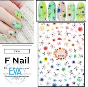Sticker Dán Móng Tay 3D Dạng Decal Dán Móng Chống Nước Hoạ Tiết Hoa Khô Dried Flowers F536