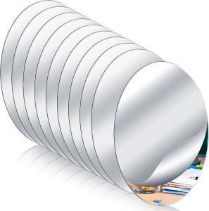 Dandat 10 Pcs Small Mirror for Kids 4 x 6 Inch Oval Shatter Proof Plastic Mirror Toddler Mirror Plastic Mirror for Classroom Decoration Bath DIY (Classic Color)