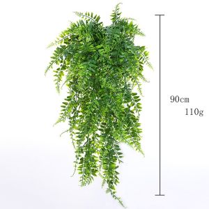 Artificial Hanging Leaves Arrangement Fern Tropical Plants Succulents Hanging Plants Greenbox Vivid Artificial Green Plant Home Garden Decoration Wall Hanging Fake Vines Gift