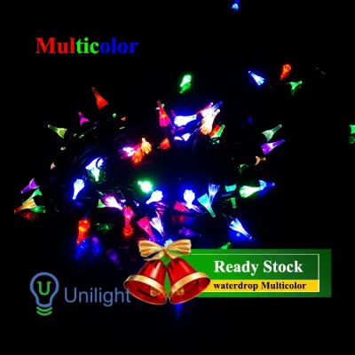 A10meter 100 pcs LED Fairy Light String Light Lamp Wedding Party Home Festive Decor water drop shape
