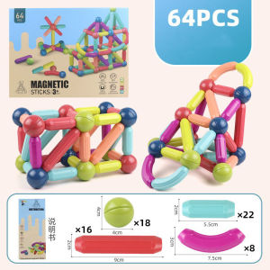 Mainan Magnetic Stick 100pcs Set 3D DIY Building Blocks Balok Susun Mainan Edukasi Anak