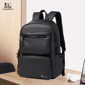LouisWill กระเป๋าเป้ใส่แล็ปท็อปสำหรับผู้ชายขนาด14นิ้วกันน้ำได้กระเป๋าสะพายเดินทางกระเป๋าธุรกิจกระเป๋านักเรียนกระเป๋าเป้สะพายหลังกันขโมยกระเป๋าสะพายไหล่