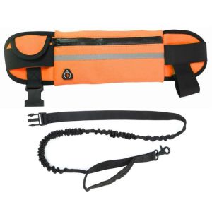 Hands-Free Dog Running Leash Elastic Waist Belt with Storage Bag Nylon Traction Rope Reflective BuckleWalking Supply2026