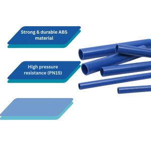 BBB ABS Pipe Class E PN15 1/2" 3/4" 1" (15mm 20mm 25mm) Water Plumbing Pipe 1.16 Meter