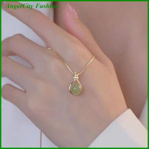AngelCity Fashion Store Hetian Necklace Metal Non Tarnish Fashion Women Accessories Jewelry