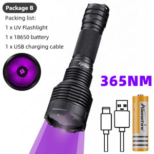 Alonefire sv109 15W UV 365nm/395nm công suất cao Blacklight đèn pin USB mực tàng hình đánh dấu Chó mèo nước tiểu tinea quặng tiền bọ cạp đèn pin