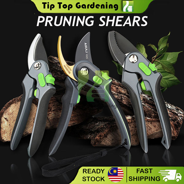 Plant Rachet Pruning Shears , High Carbon Steel Hand Pruner, Ratchet Pruning, Plant ...