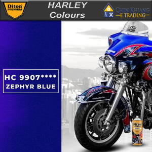 Diton Premium HC9907 Zephyr Blue Harley Motorcycle Spray Paint 400ml